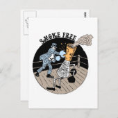 煙なし。キックお尻! ポストカード (正面/裏面)