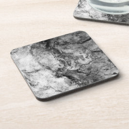 煙によって縞にされる白黒の大理石の石の終わり コースター