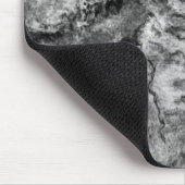 煙によって縞にされる白黒の大理石の石の終わり マウスパッド (コーナー)