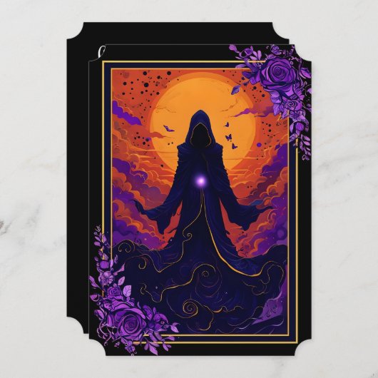 煙に反響する 招待状 (正面/裏面)