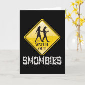 煙に気を付ける カード (黄色い花)