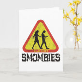 煙に気を付ける カード (黄色い花)