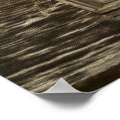 煙のような山の反射 ポスター (角)