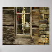 煙のような山の反射 ポスター (正面)