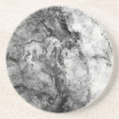煙のストリーク白黒大理石の仕上げ コースター (正面)