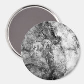 煙のストリーク白黒大理石の仕上げ マグネット (正面/裏面)