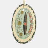 煙のタバコのヴィンテージのシガーのラベル王 セラミックオーナメント (左)