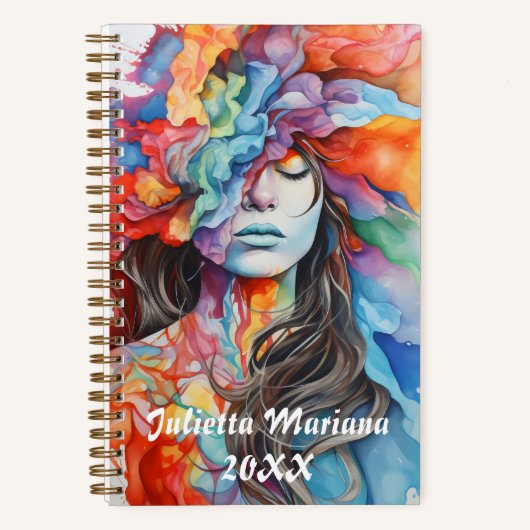 煙のバースト カスタム名 ノートブック (正面)