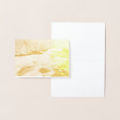 煙の中の雪の流れ 箔カード (ディスプレー)