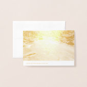 煙の中の雪の流れ 箔カード (裏面封筒付き)