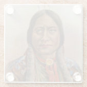 煙の信号：ラコタインディアンチーフシッティングブル ガラスコースター (裏面)