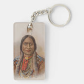 煙の信号：ラコタインディアンチーフシッティングブル キーホルダー (裏面)