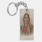 煙の信号：ラコタインディアンチーフシッティングブル キーホルダー (正面左)