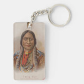 煙の信号：ラコタインディアンチーフシッティングブル キーホルダー (裏面)