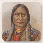 煙の信号:ラコタインディアンチーフシッティングブル コースター (正面)