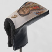 煙の信号：ラコタインディアンチーフシッティングブル ゴルフヘッドカバー (3/4 正面)