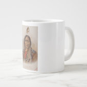 煙の信号：ラコタインディアンチーフシッティングブル ジャンボコーヒーマグカップ (正面右)