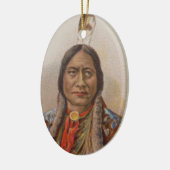 煙の信号：ラコタインディアンチーフシッティングブル セラミックオーナメント (左)