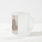 煙の信号:ラコタインディアンチーフシッティングブル フロストグラスマグカップ (正面右)