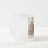 煙の信号:ラコタインディアンチーフシッティングブル フロストグラスマグカップ (正面左)