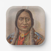 煙の信号：ラコタインディアンチーフシッティングブル ペーパープレート (正面)