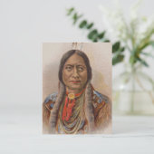 煙の信号：ラコタインディアンチーフシッティングブル ポストカード (スタンド正面)