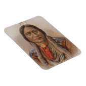 煙の信号:ラコタインディアンチーフシッティングブル マグネット (右側)