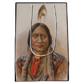 煙の信号:ラコタインディアンチーフシッティングブル ミディアムペーパーバッグ (裏面)