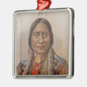 煙の信号：ラコタインディアンチーフシッティングブル メタルオーナメント (左)