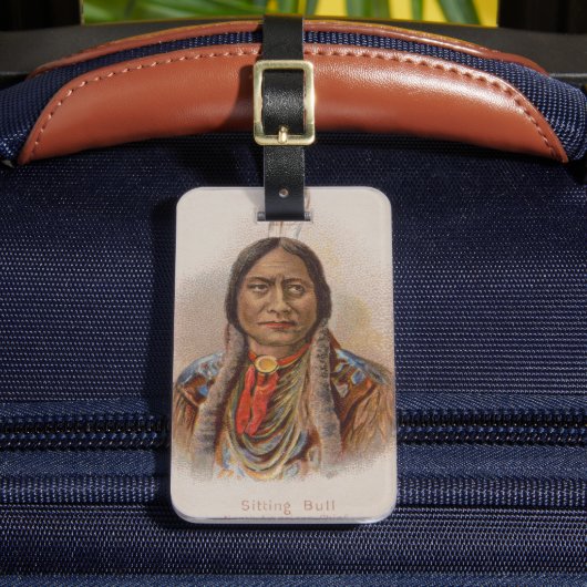 煙の信号：ラコタインディアンチーフシッティングブル ラゲッジタグ (正面インサイチュ2)