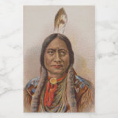 煙の信号：ラコタインディアンチーフシッティングブル ワインラベル (シングルラベル)