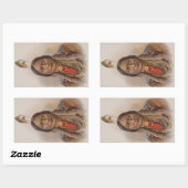 煙の信号:ラコタインディアンチーフシッティングブル 長方形シール (シート)