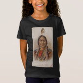 煙の信号:ラコタインディアンチーフシッティングブル Tシャツ (正面)