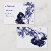 煙の写真撮影-青い名刺 名刺 (正面/裏面)