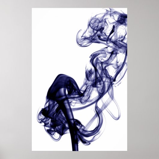 煙の写真 – ブルーポスター ポスター (正面)