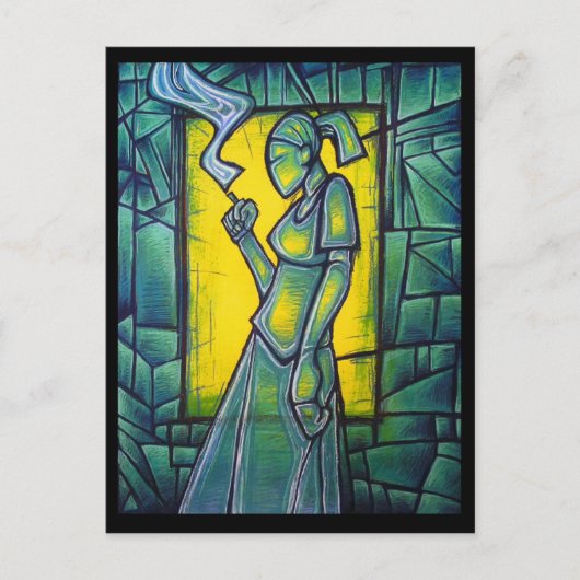 煙の壊れ目の郵便はがき ポストカード (正面)