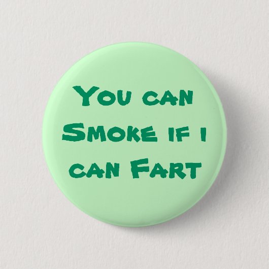 煙の屁ボタン 缶バッジ (正面)