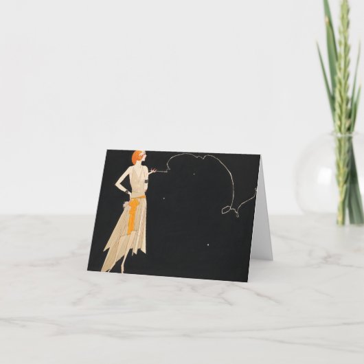 「煙の立つ所で火あり」フラッパー空白の カード (正面)