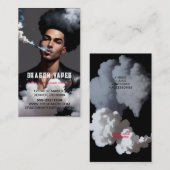 煙の蒸気の煙プルーム黒と白のビジネス 名刺 (正面/裏面)