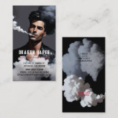 煙の蒸気の煙プルーム黒と白 名刺 (正面/裏面)