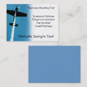 煙の道との発育阻害の平らな飛行 名刺 (正面/裏面)