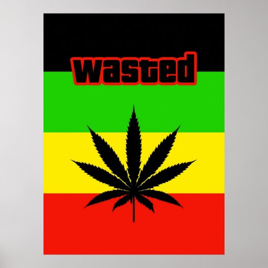 煙の雑草を無駄にする ポスター (正面)