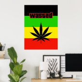 煙の雑草を無駄にする ポスター (ホームオフィス)