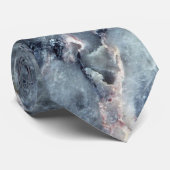煙の青い大理石のタイ1 ネクタイ (ロール)