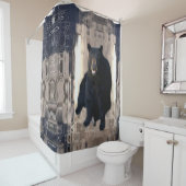 煙の青い山くまのシャワー・カーテン シャワーカーテン (インサイチュ)