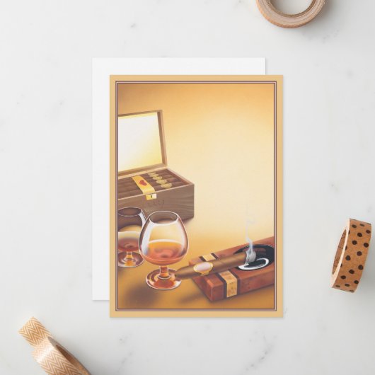 煙の© ノートカード (正面/裏面インサイチュ)