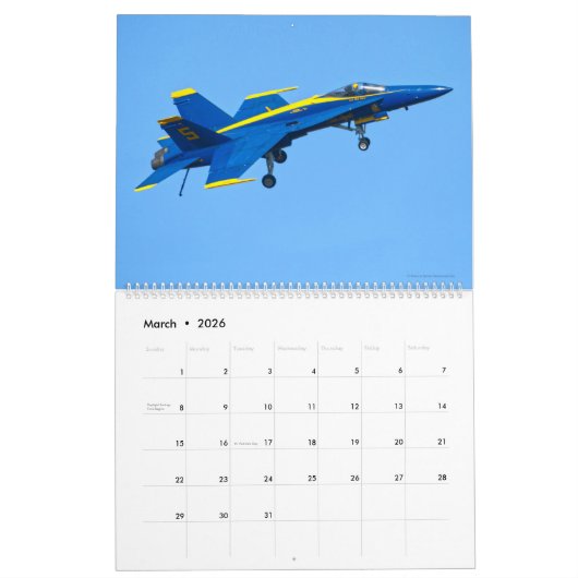 「煙を上げろ！」 – アメリカ海軍の航空実証チーム カレンダー (3月 2026)