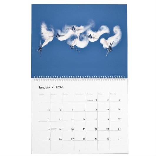 「煙を上げろ！」 – アメリカ海軍の航空実証チーム カレンダー (1月 2026)