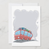 煙を吐く旅行バス 招待状 (正面)