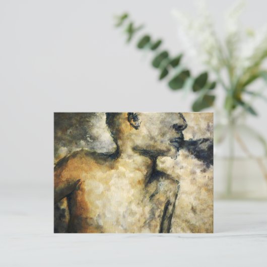 煙を吐く ポストカード (スタンド正面)